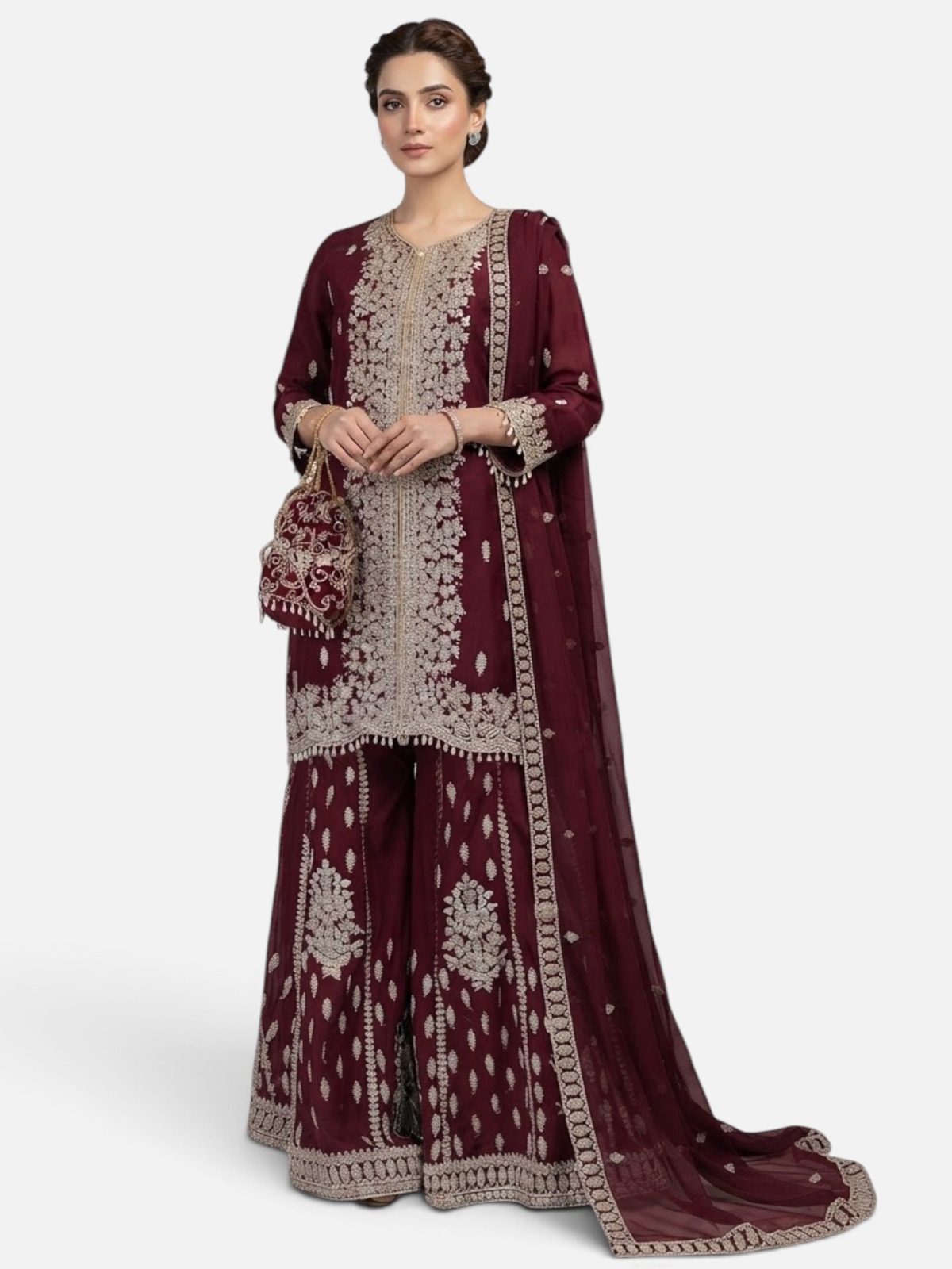 4-Piece Pakistani Sharara Suit