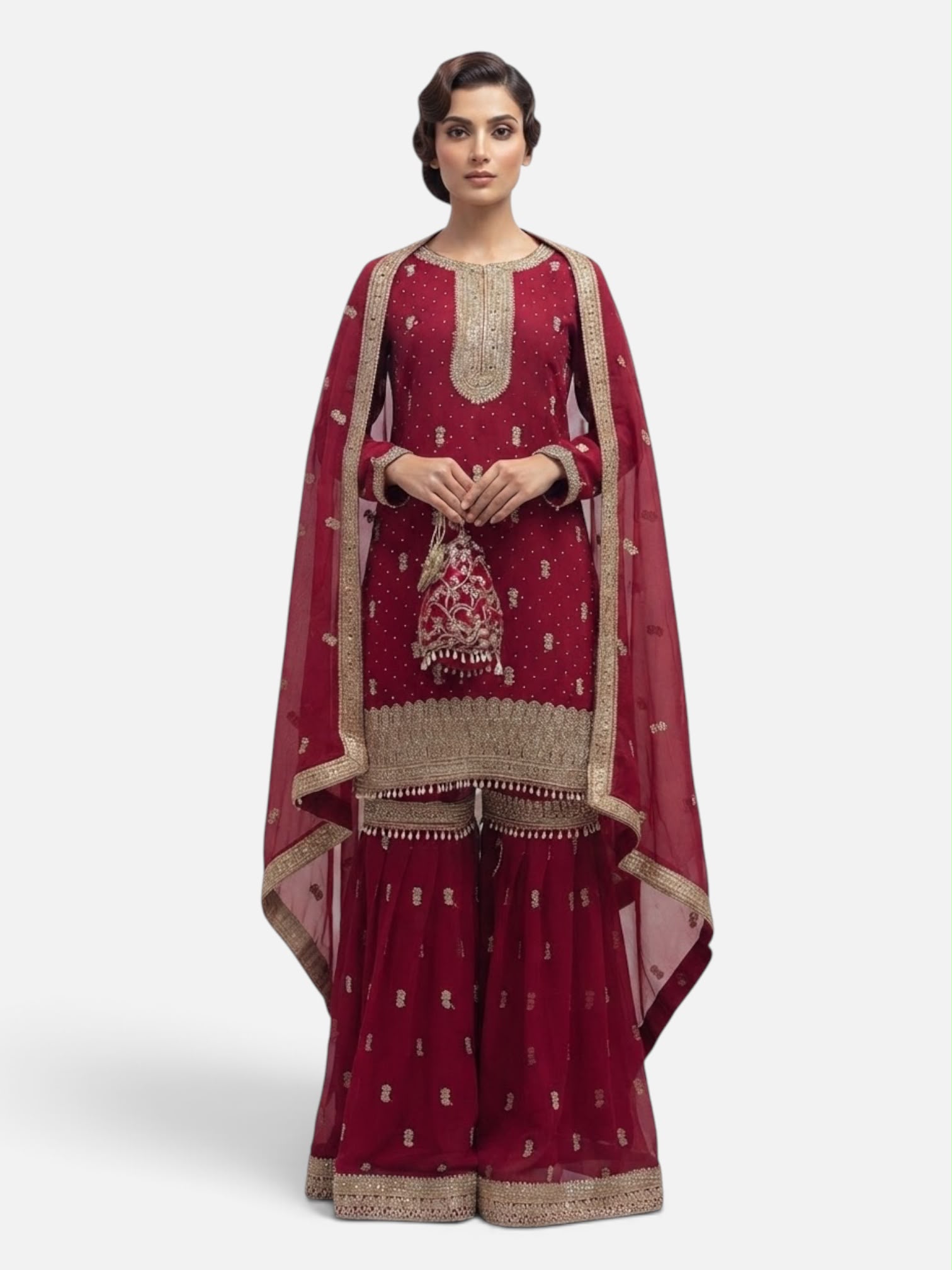 4PC Ready Made Sharara Suite